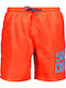 M D3 Men's Swimwear Shorts Red with Patterns
