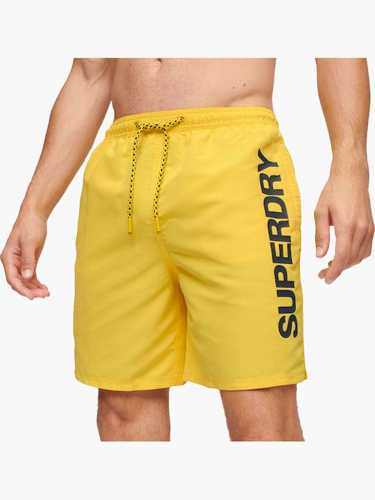 Superdry M D2 Мъжки Бански Плувни Шорти Жълт