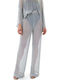 Zoya Chained High Waist Wide Leg Pants Damen Zoya Silber (145-867-012-silver)