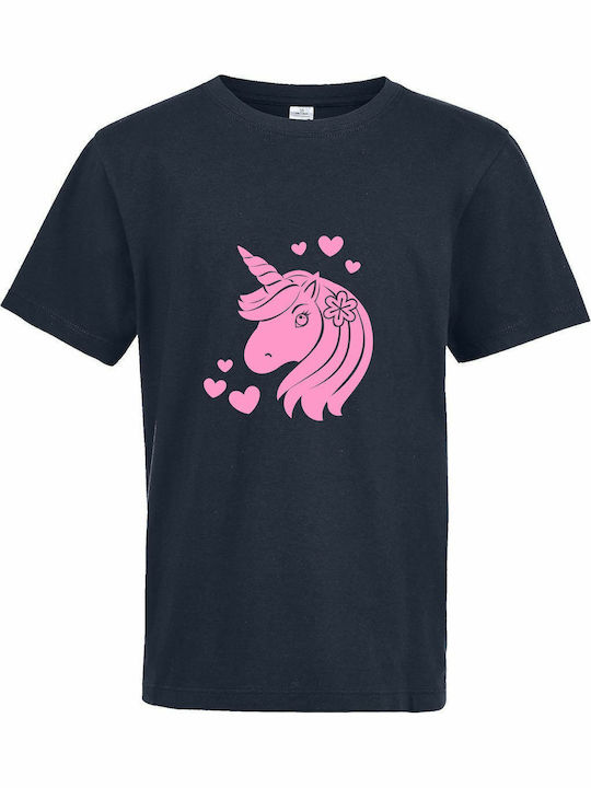 Kids' T-shirt French Navy I Am A Lovely Unicorn