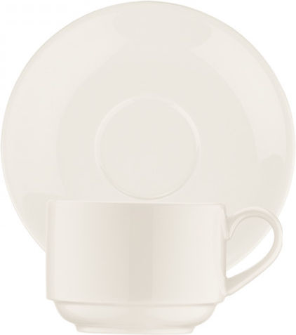 Bonna Tasse Kaffee aus Porzellan Weiß 180ml