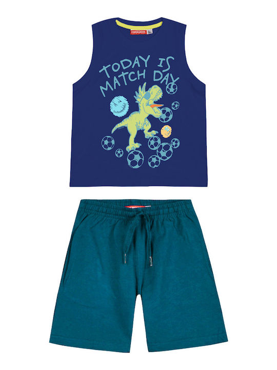 Energiers Kids Set with Shorts Summer 2pcs blue