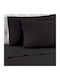 TnS Sheet King Size with Elastic 180x200+30cm. Black