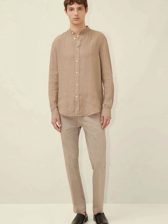 Drykorn Men's Shirt Linen Brown