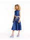 Forel Midi Shirt Dress Dress with Ruffle Blue