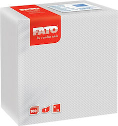 Fato Luxury Napkin 1-Ply White 33x33cm