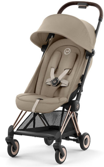 Cybex Coya Καρότσι Μωρού Kατάλληλο για Nεογέννητο Rosegold Cozy Beige 6.6kg