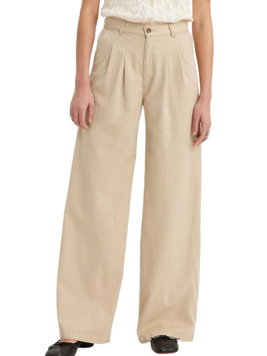 Levi's Pleated Widleg Fabric Trousers A75350002-02 Women's