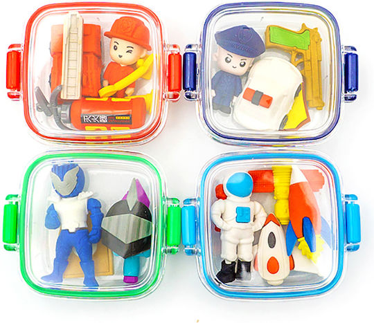 Fancy Erasers In Lunchbox: Superhero