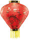 Decorative Chinese Fabric Lantern Red with fringes 30cm 157.038.0012.55