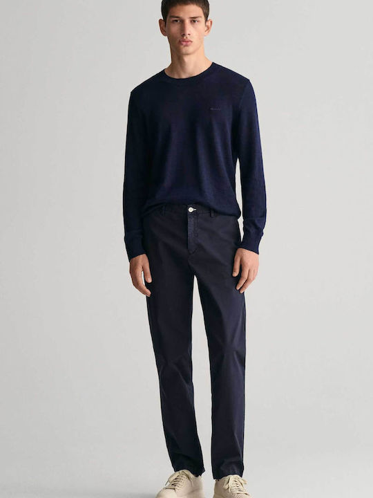 Gant Ανδρικό Chino Παντελόνι Slim Fit (34l) - 1505273 Μπλε Σκούρο