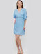Ble Coffee/shirt Short Blue with gold cords One Size (100% Rayon)cm 5-41-348-0740