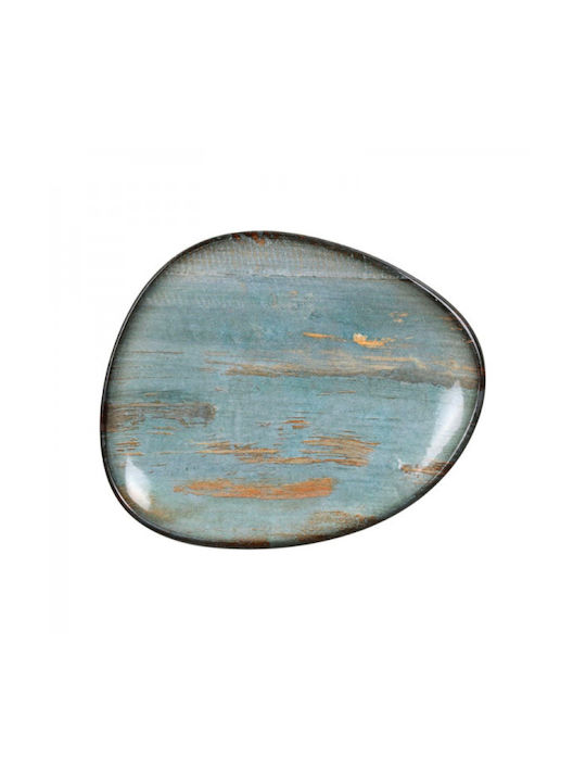 Bonna Platou de Servire Oval din Porțelan Multicoloră 19x15buc 1buc