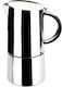 Lacor Electric Stovetop Espresso Pot 6 Cups Inox Brown