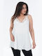 Korinas Fashion pentru Femei Bluză cu Bretele White