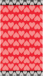 Palamaiki Ev28 Red Cotton Beach Towel 160x86cm