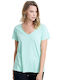 Γυναικείο Αθλητικό Oversized T-shirt Βεραμάν