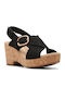 Giselle Women's Leather Platform Shoes Black