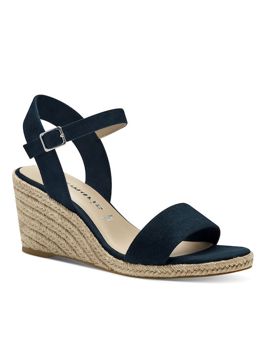 Tamaris Anatomic Women's Ankle Strap Platforms Blue