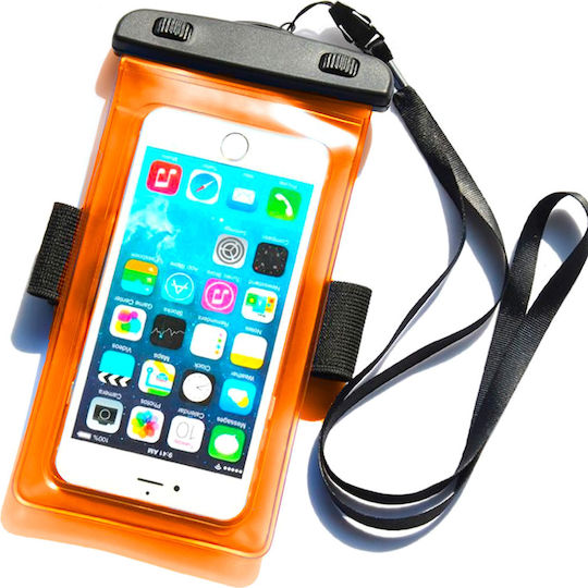 Hurtel Waterproof Case up to 6.5" Orange