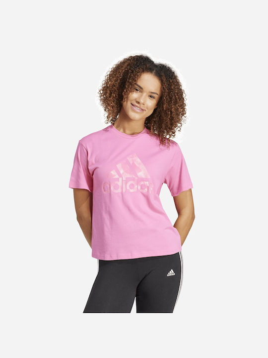 Adidas Sportswear Женска тениска с флорална графика и голямо лого