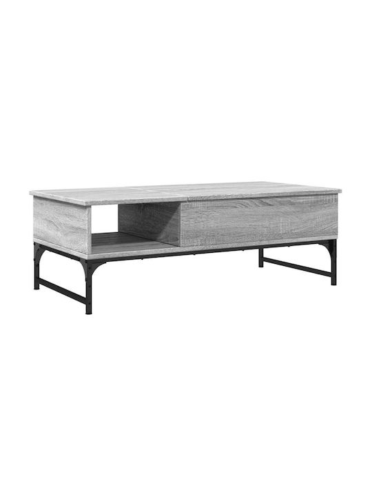 Rectangular Coffee Table with Waiter Grey L100x...