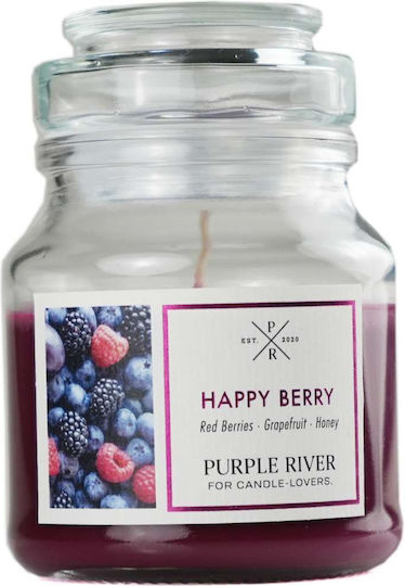 Purple River Αρωματικό Κερί Σόγιας σε Βάζο με Άρωμα Berry 113gr