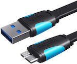 Vention Regular USB 2.0 to micro USB Cable Μαύρο 0.5m (VAS-A12-B050) 1τμχ
