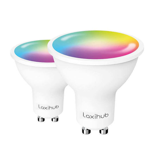 Laxihub Smart Λάμπες LED 4.5W για Ντουί GU10 RGB 350lm 2τμχ