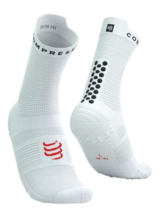 Καλτσες Compressport Pro Racing V4.0 Run High - White/black
