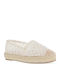 Lederne Damen Espadrilles in Beige Farbe