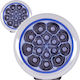 Mycarr Round Car Headlight LED 12V 8cm with Blue Lighting 1 Piece