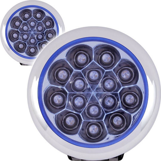 Mycarr Round Car Headlight LED 12V 8cm with Blue Lighting 1 Piece