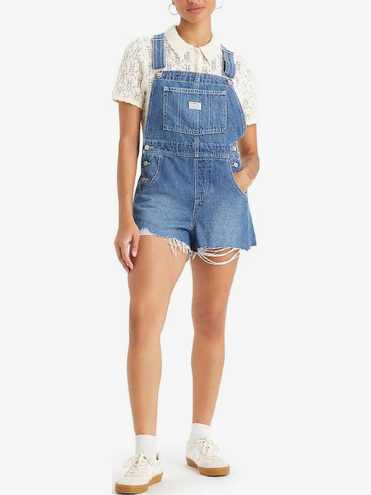 Levis Vintage Shortall Med Indigo-worn In - Mend Me Not 523330050 - Mend Me Not