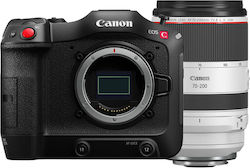 Canon Видеокамера EOS C70 + RF 70-200 mm f2.8L IS @ 120fps Сензор CMOS Запис на Карта с памет със Сензорен Екран 3.5" с HDMI Canon Видеокамера EOS C70 + RF 70-200 mm f2.8L IS @ 120fps Сензор CMOS Запис на Карта с памет със Сензорен Екран 3.5" с HDMI