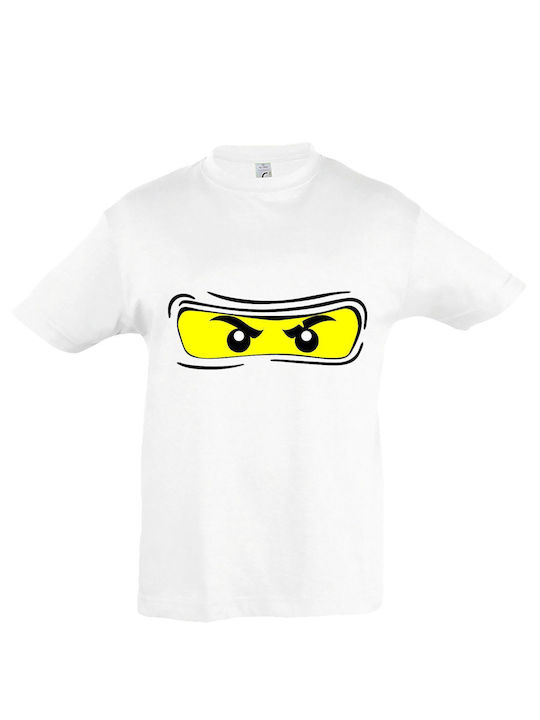Kids' T-shirt White Ninjago Ninja Eyes