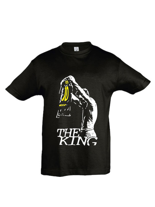 Kids' T-shirt Black Messi The King