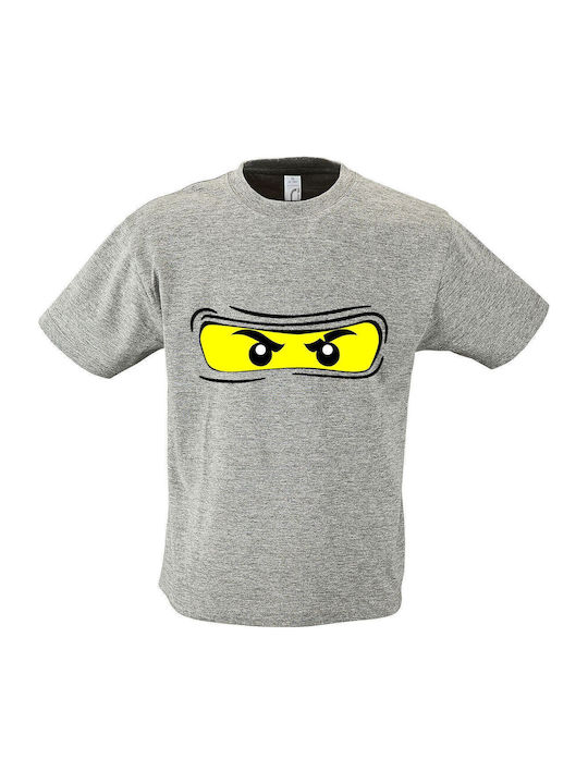 kirikoko Παιδικό T-shirt Grey Melange Ninjago N...
