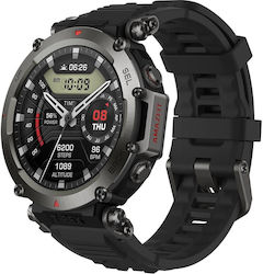 Amazfit T-Rex Ultra Αδιάβροχο Smartwatch με Παλμογράφο (Abyss Black)