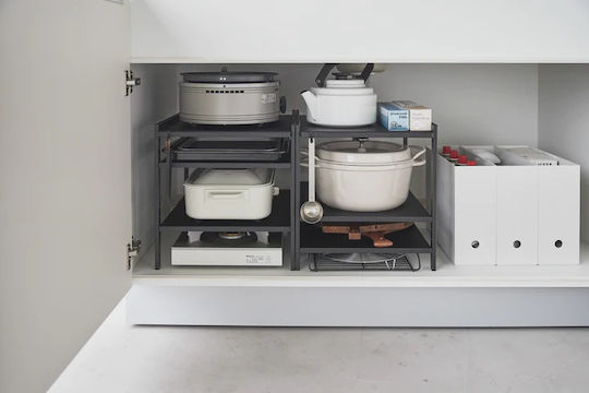 Yamazaki Inox Küchenregal 33x41.5x34.5cm Schwarzes für im Schrank