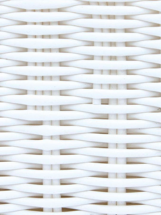 Arvix Set de coșuri decorative Plastice cu mânere White 3buc