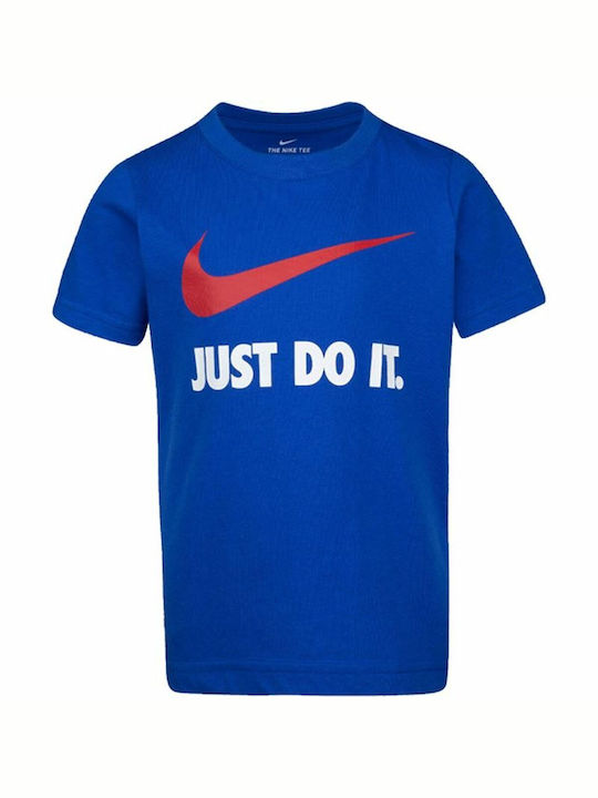 Nike Παιδικό T-shirt Κοντομάνικο Μπλε Swoosh