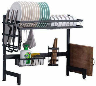 Dish Drainer Metallic in Black Color 54.5x64x28cm