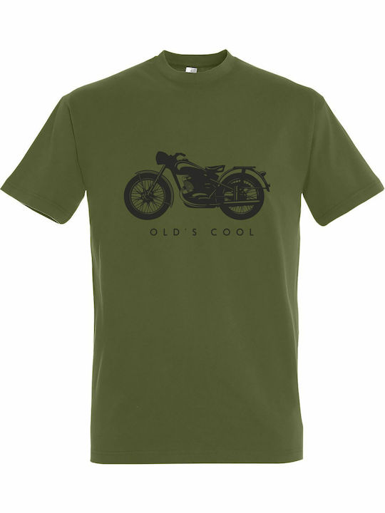Unisex Tshirt "old Is Cool", Light Army