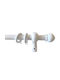 Central Wooden Curtain Pole Amalfi Single Φ28mm 160cm White