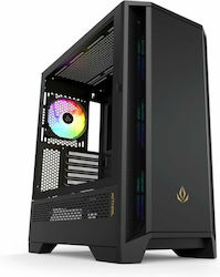 Forgeon Mithril Jocuri Full tower Cutie de calculator cu iluminare RGB Negru