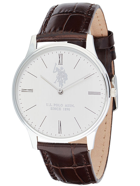 U.S. Polo Assn. Jeremy Watch Battery with Leather Strap