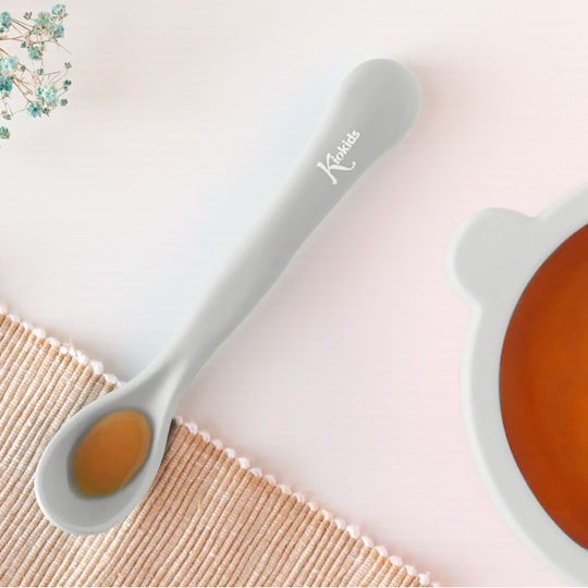 Kiokids Baby Spoon Grey pentru 6+luni 3810