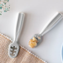 Kiokids Baby Set with Silicone Spoons Grey 2pcs | 4065