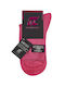 Women's Cotton Seamless Sock Pournara Prn840-fuchsia